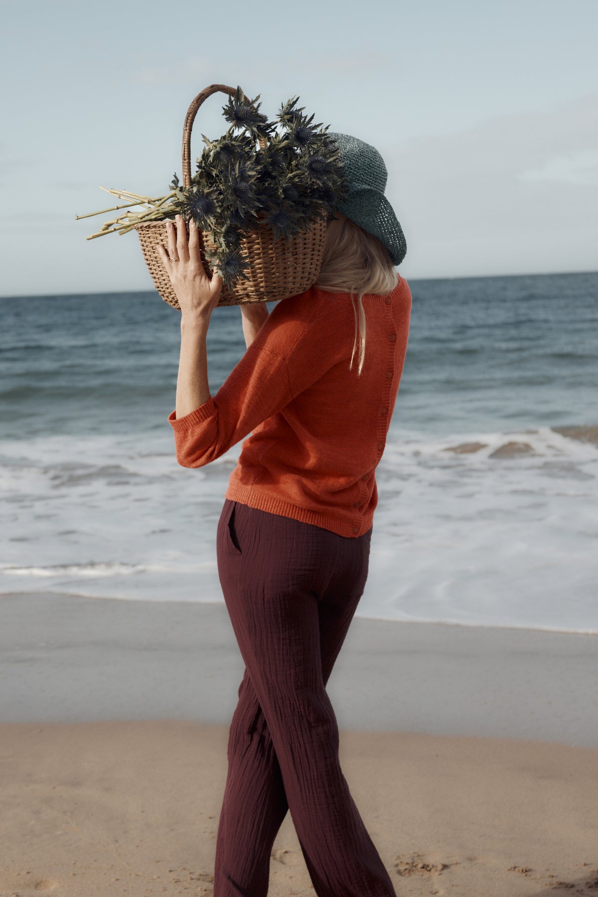 Knavock Plain Jumper Made With Linen & Organic Cotton