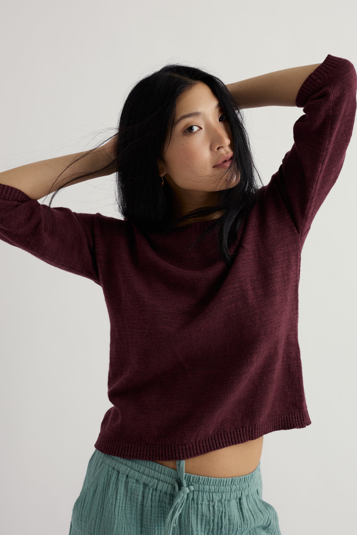 Knavock Plain Jumper Made With Linen & Organic Cotton