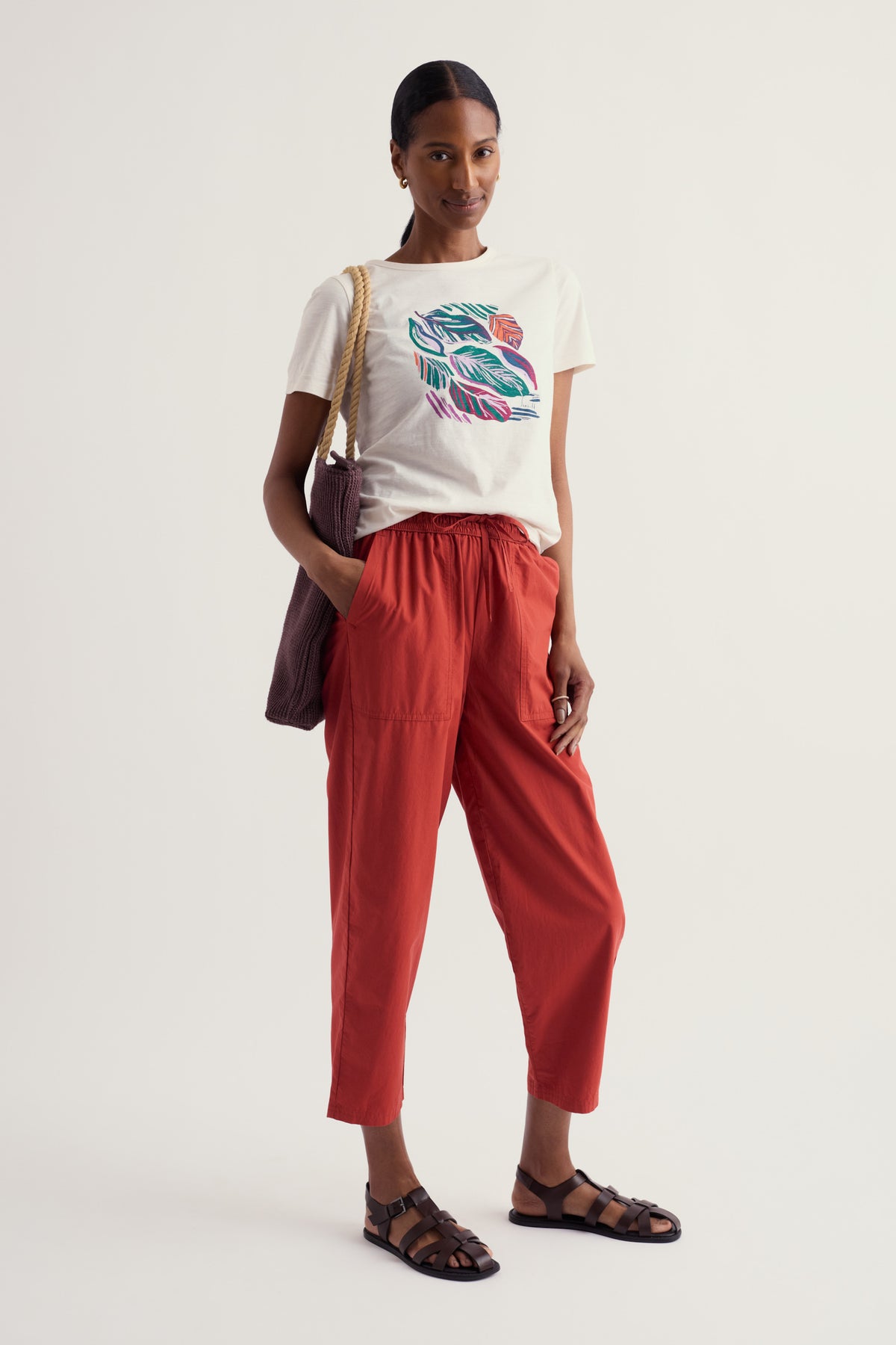 Sholl Organic Cotton Poplin Tapered Trousers