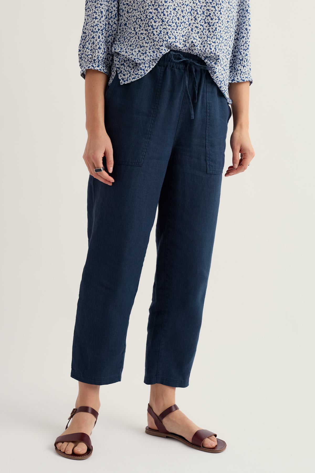 Sholl Organic Cotton Poplin Tapered Trousers