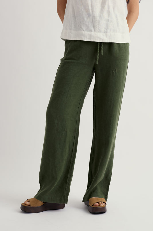 Tide Flow Wide Leg Linen Trousers