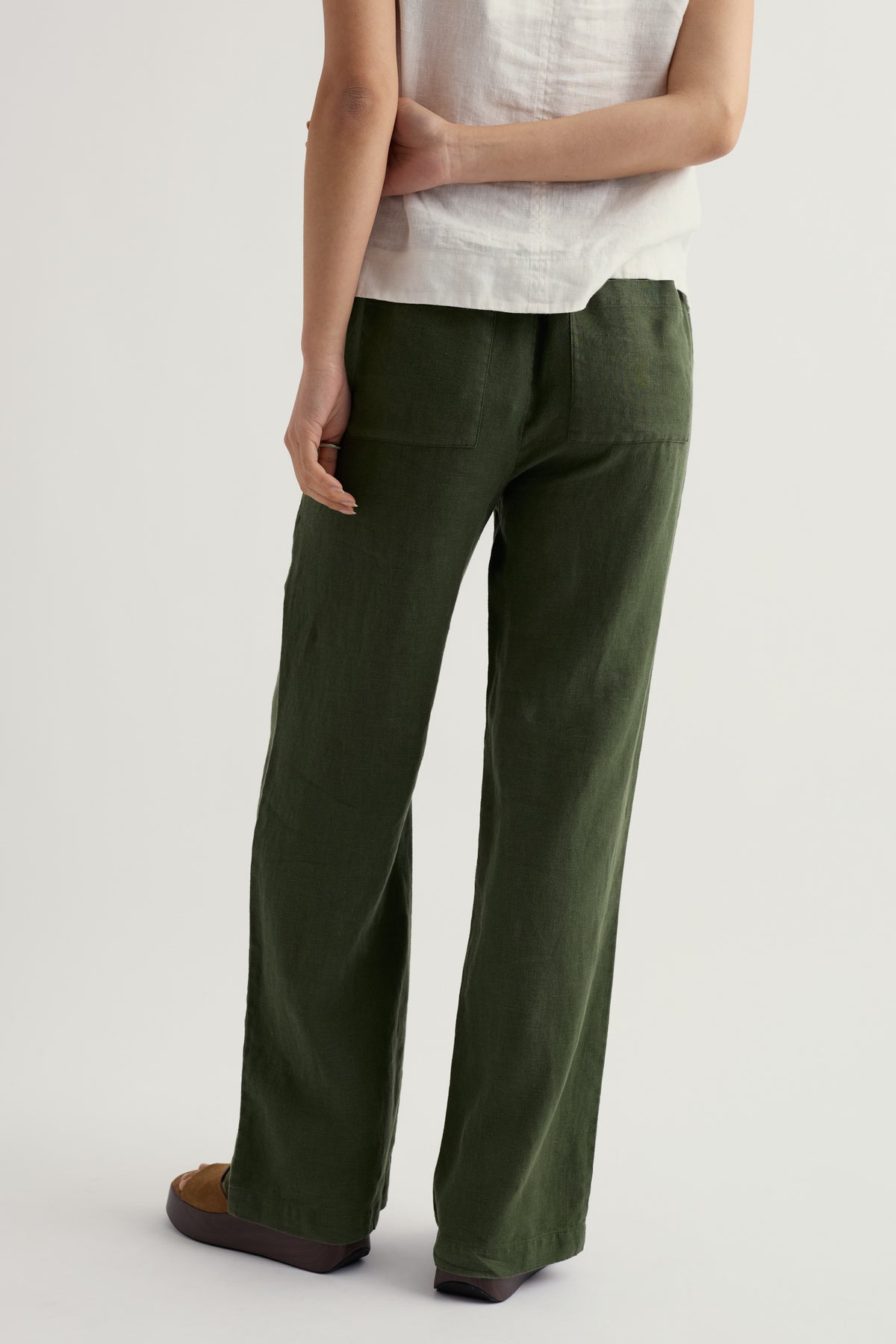 Tide Flow Wide Leg Linen Trousers