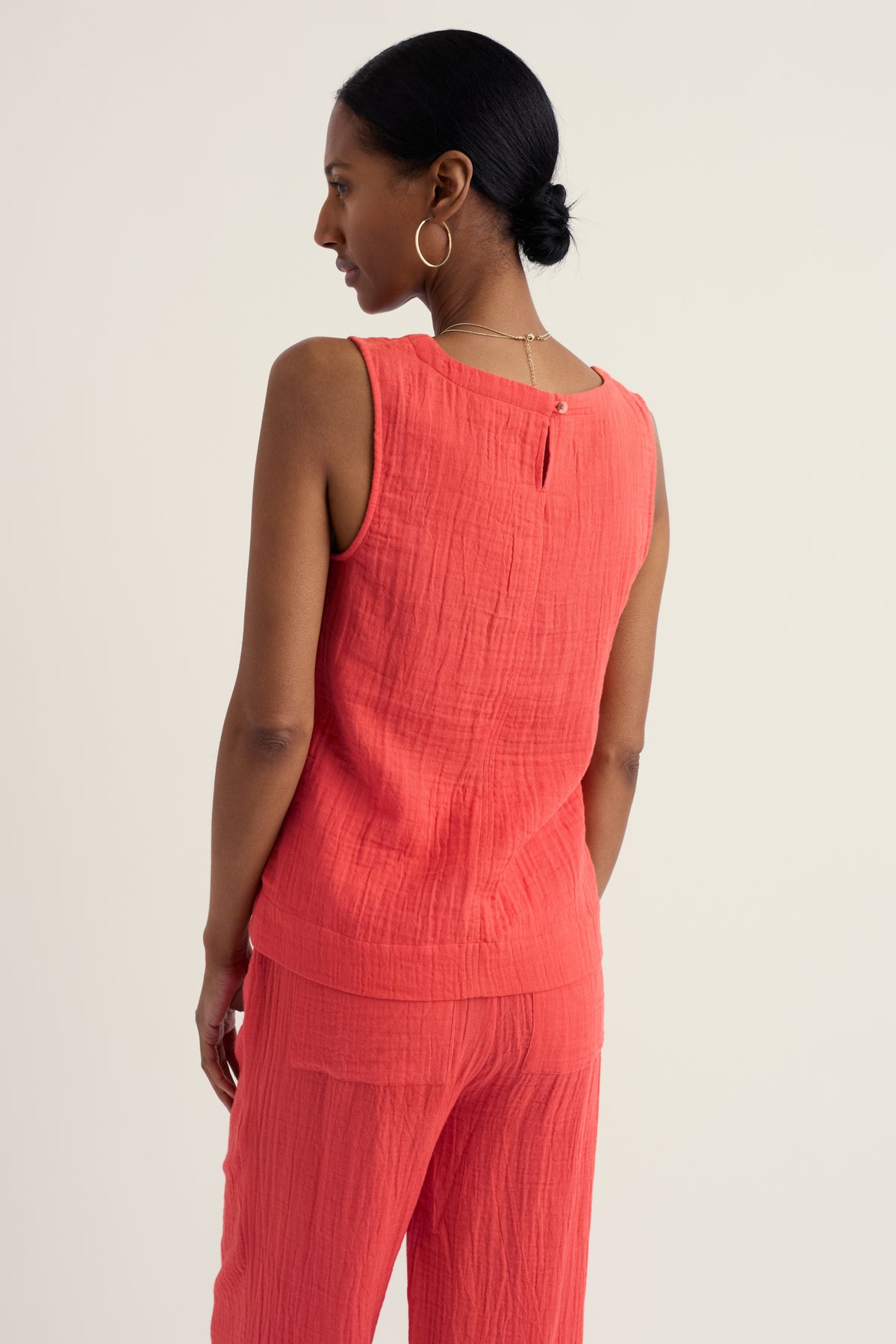 Maddie Double Gauze Organic Cotton Vest