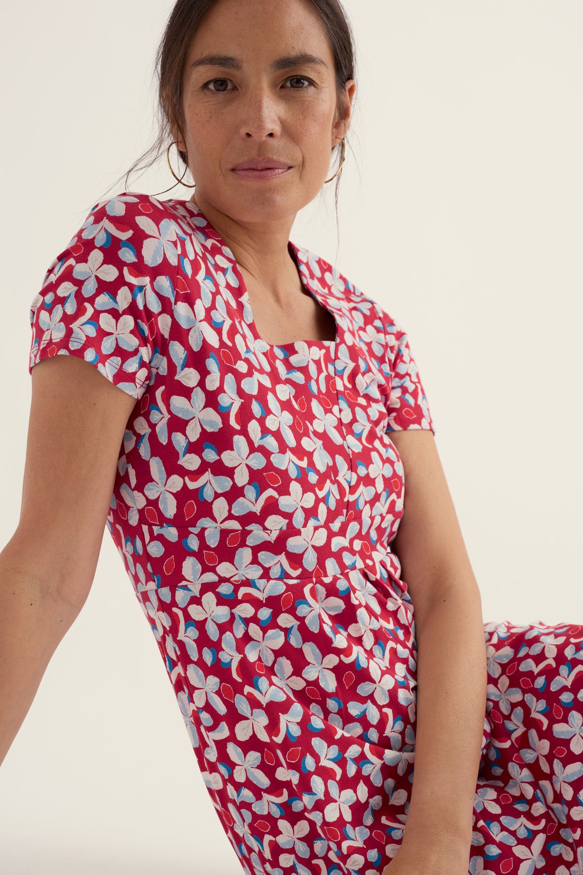 Seed Packet Short Sleeve Midi Dress