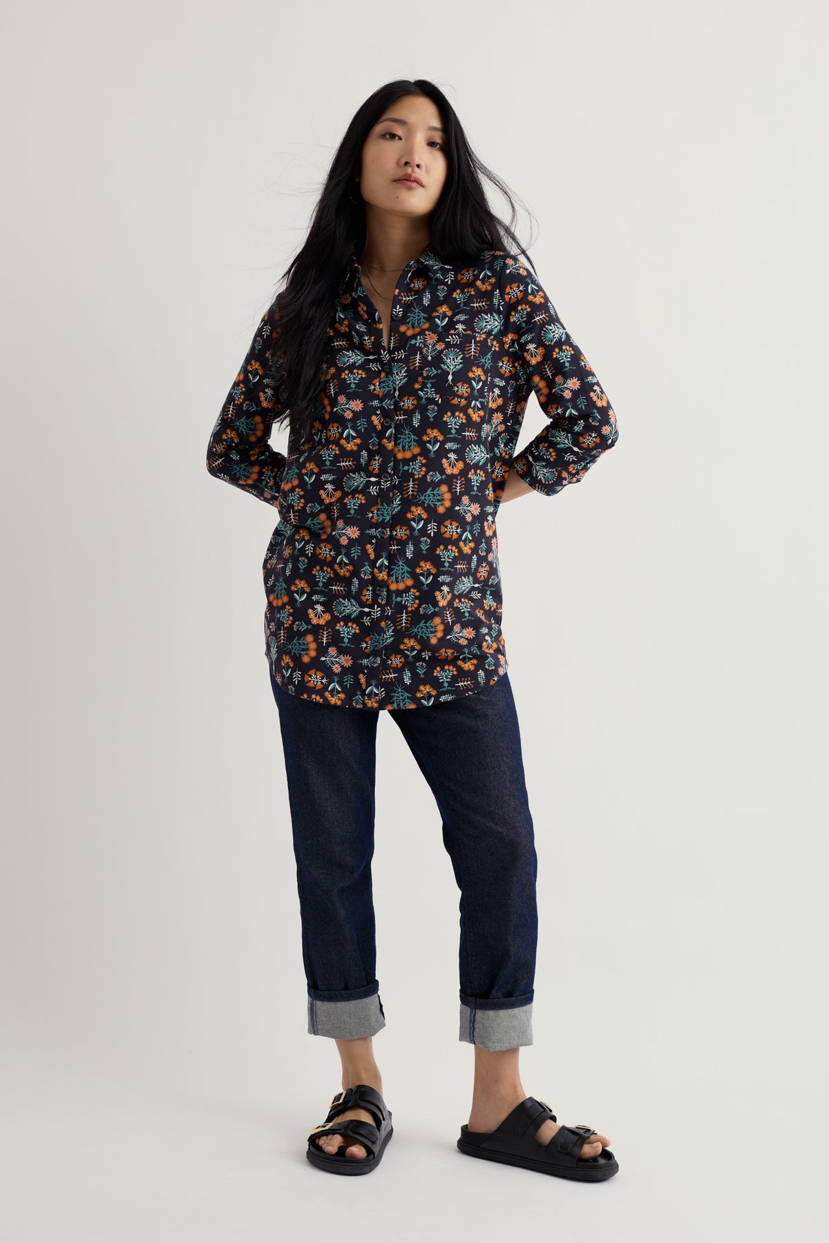 Dove Plant 3/4 Sleeve Tunic