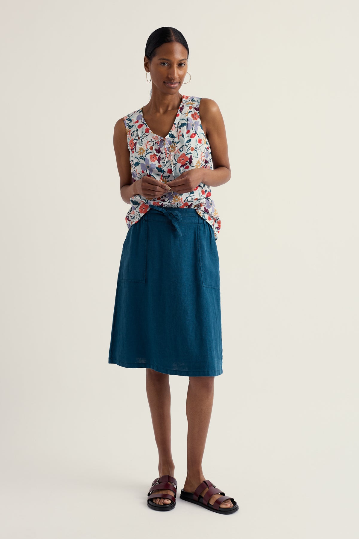 Pepper Moth Linen Skirt