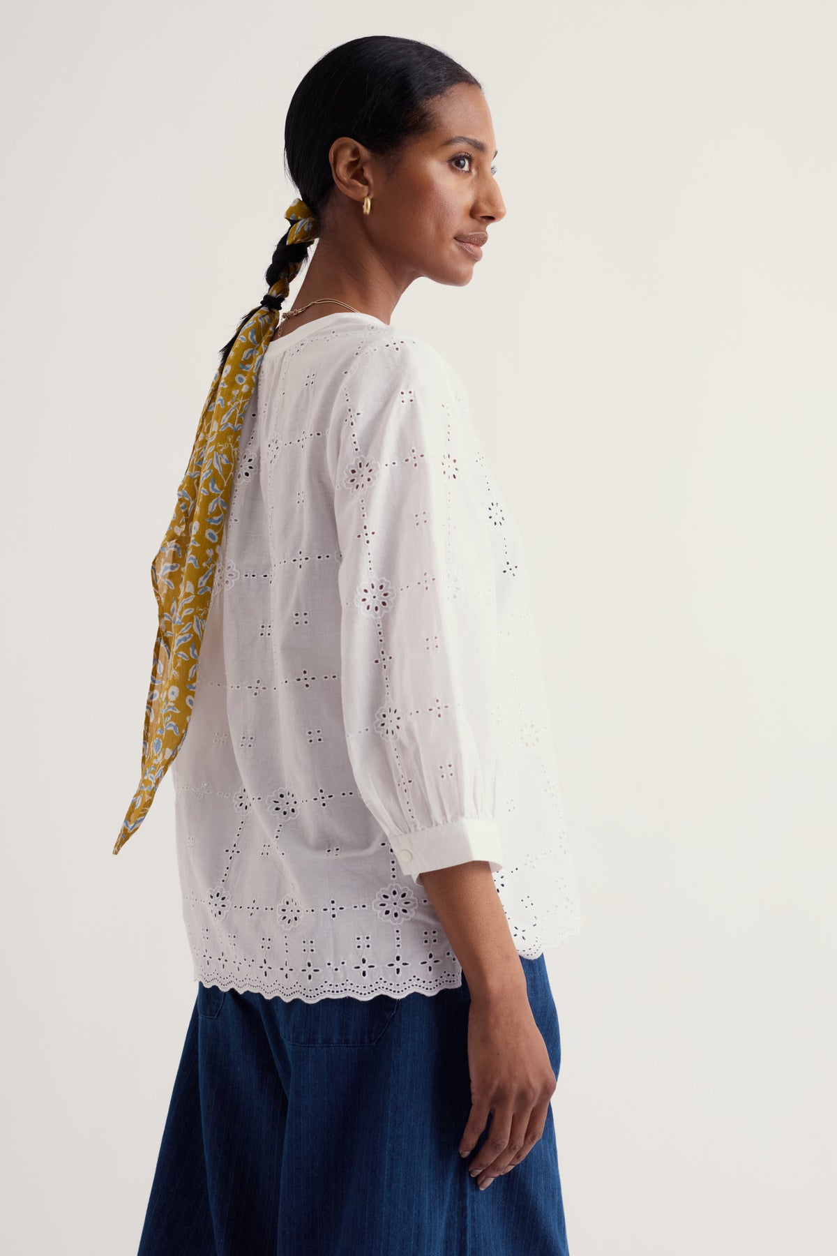 Grace Embroidered Organic Cotton Top