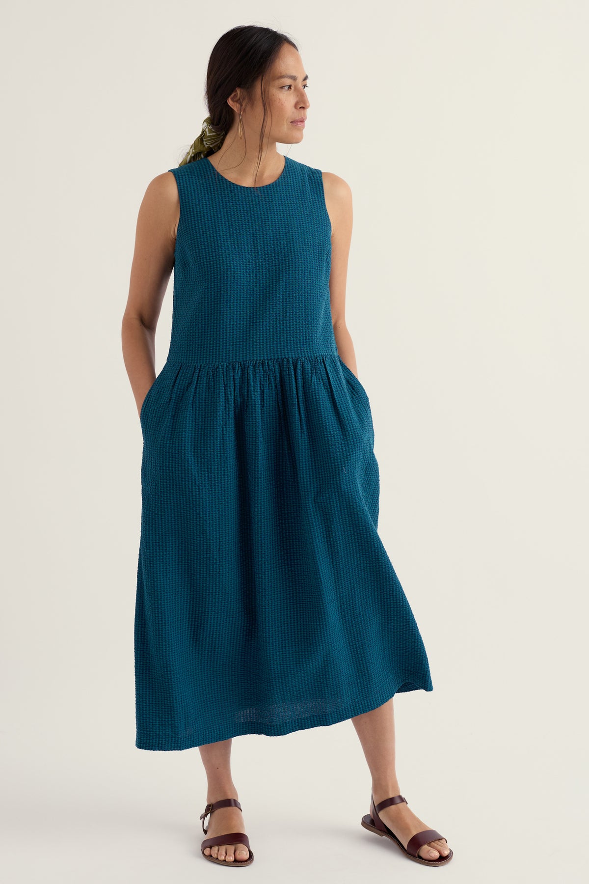 Brouse Sleeveless Gingham Dress